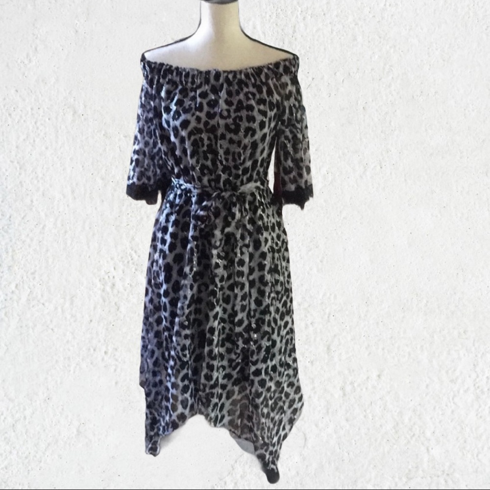 Off Shoulder Handkerchief Dress